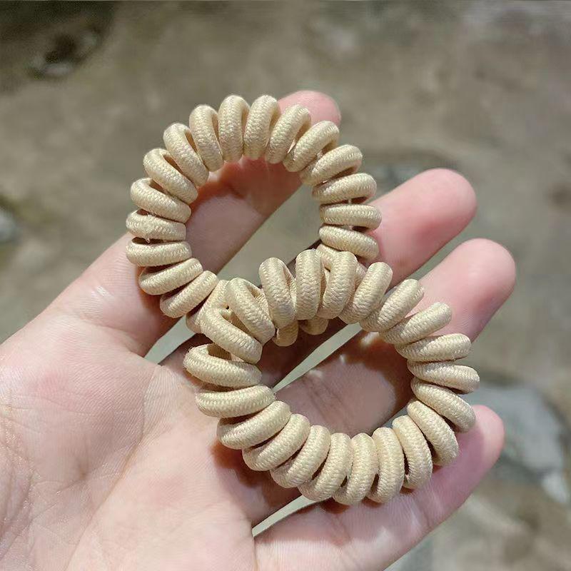 Élastique à cheveux coréen: Corde à ressort en tissu sans couture pour filles