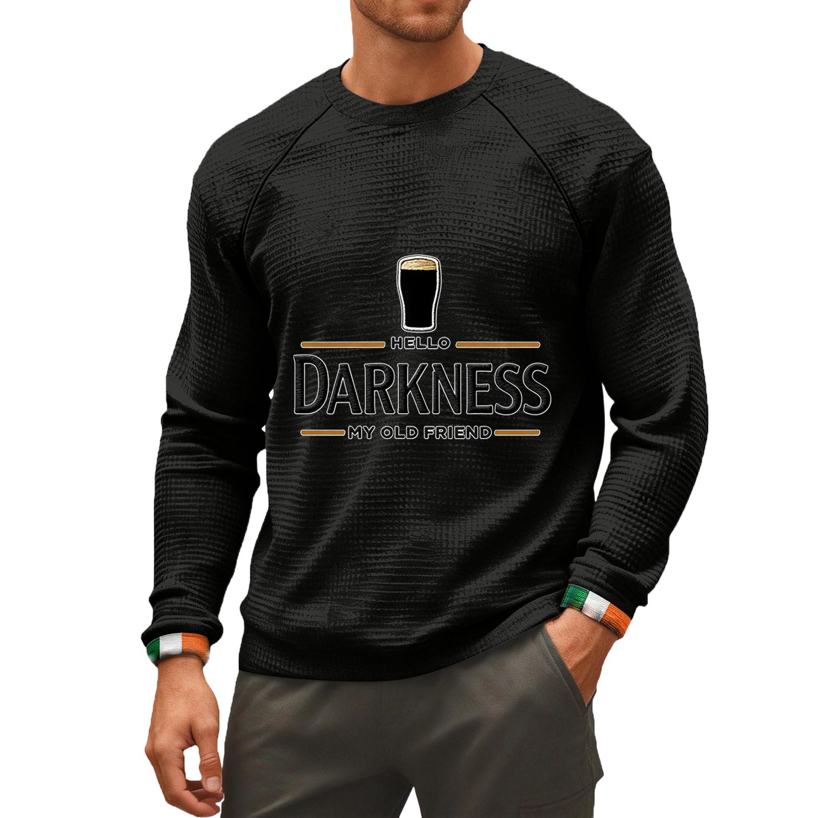 Men s Darkness My Old Friend T-Shirt Irish Beer Shirt Ireland Tee L чёрный