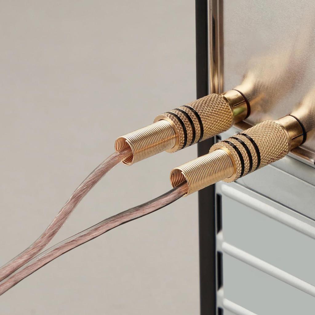 16-Gauge/AWG Speaker Wire, Oxygen-Free Copper, Two Conductors, Audio Speaker Cable for Car, Stereo, Subwoofer  (50 Feet, Copper, Transparent)