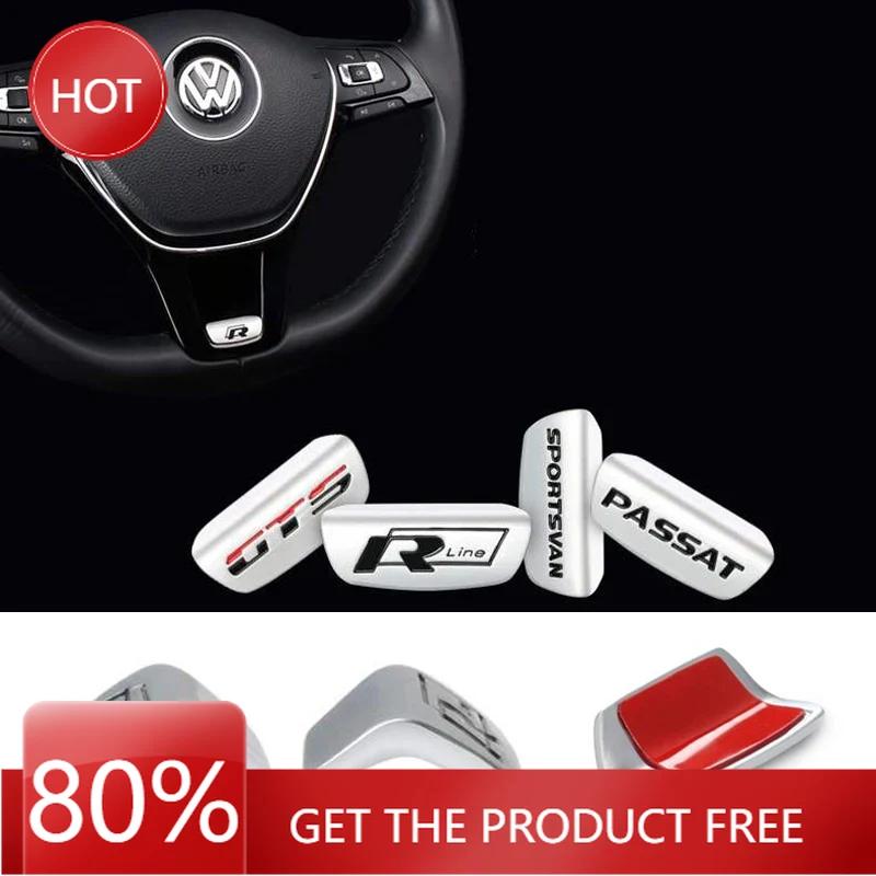 2025 Caliente Emblema Rline de Aleación de Aluminio 3D Pegatina para Volante de Coche Accesorios Para Volkswagen GTI Polo Golf Passat Scirocco Jett