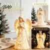 Elegant Shelf Display Piece Praying Angel Night Light, Resin Decorative Figurine with Warm LED Lights Religious Holiday Gift for Home Decor, Tabletop