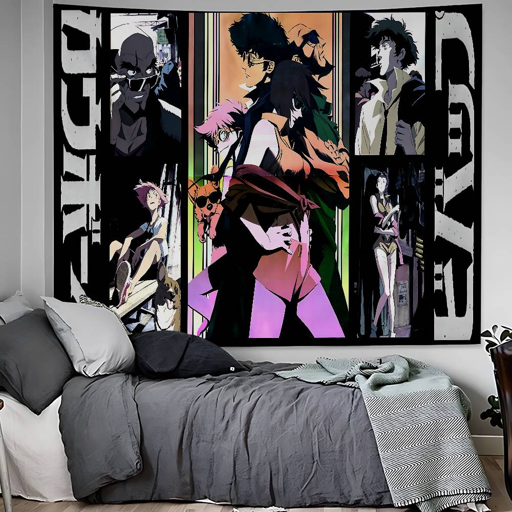 Cowboy Bebop Anime Hanging Bohemian Tapestry Hanging Tarot Hippie Wall Rugs Dorm Home Decor