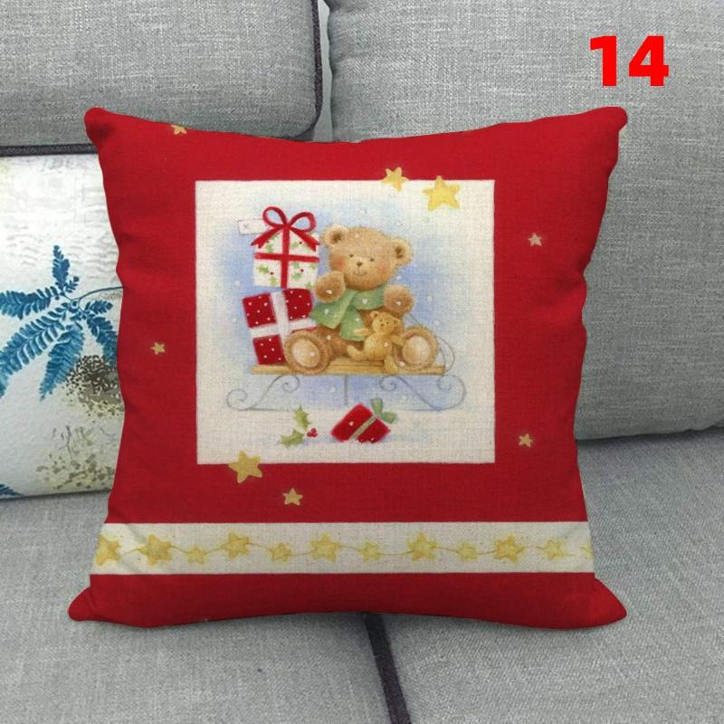 Vánoční jednoduchý dárek na večírek čtvercový povlak na polštář používaný pro domácí dekoraci pohovky na polštář (45 cm * 45 cm)