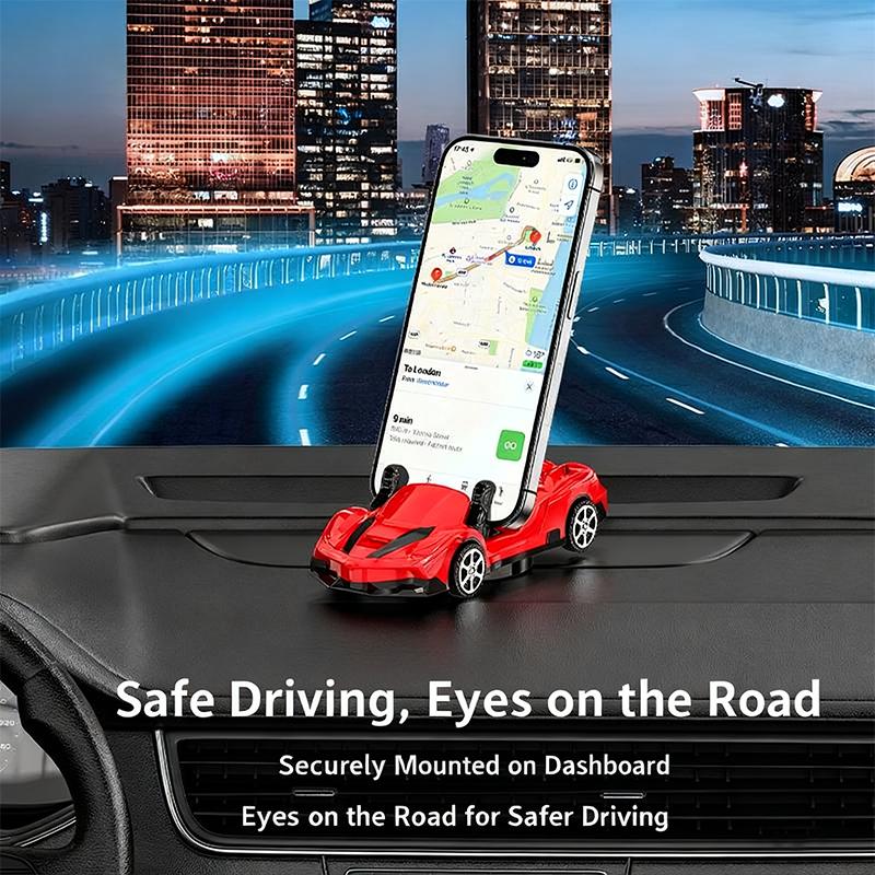 2-in-1 Racing Car Phone Holder Car Desktop Decor Stand 360° Rotatable Universal for All Smartphones Mount