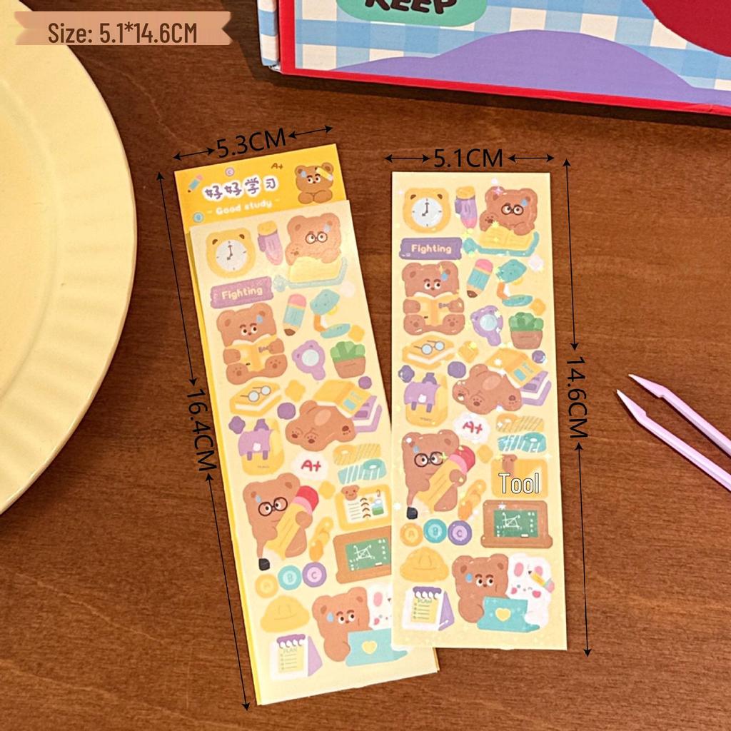 Tengyi Cute Cartoon Bear Stickers for DIY & Decorations
