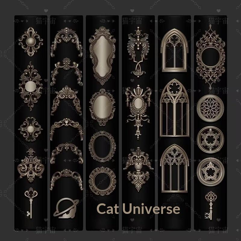 Silikonowa forma 3D do zdobienia paznokci Styl Europejski Wzory Retro Świecznik Design Świecy Dekoracja DIY Przezroczysty Szablon do Manicure