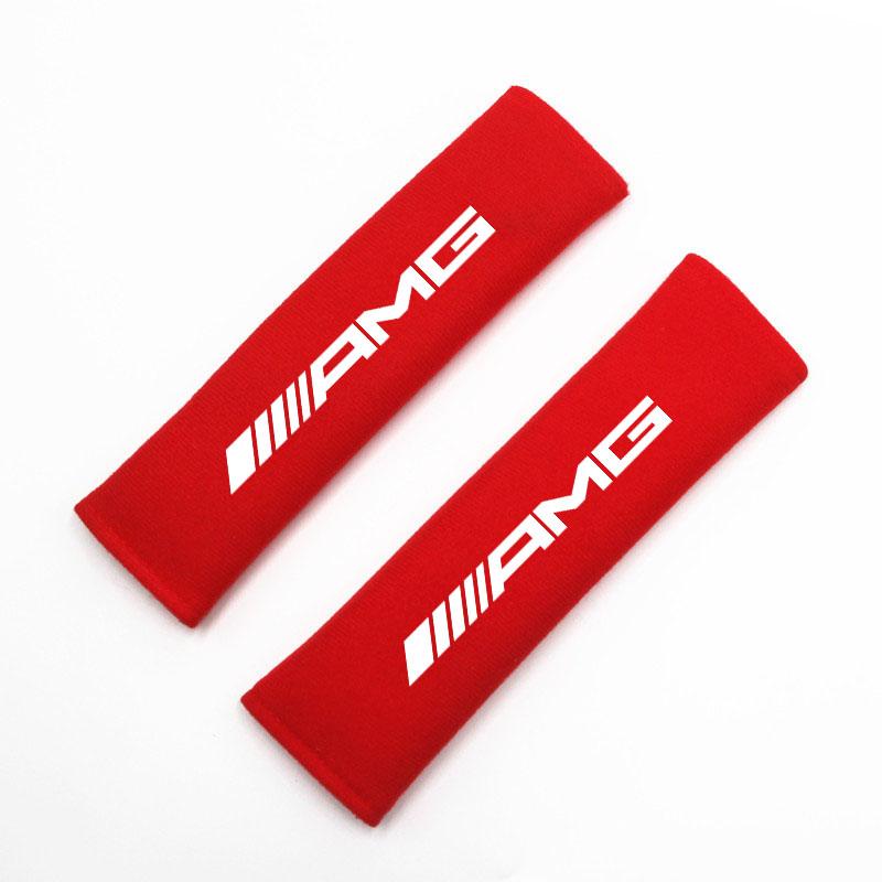 2Pcs Car Seat Belt Safety Belt Shoulder Cover For Mercedes Benz AMG W204 W205 W203 W211 W212 W213 W201 W210 W124 W126 W140