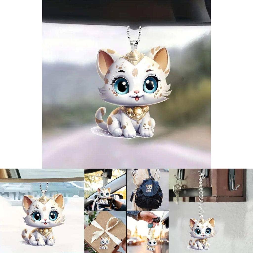 Charming Acrylic Animal Hanging Ornament For Car Interior Decoration In Vibrant Style