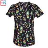 Hennar Women Scrub Top   Uniforms V-Neck Short Sleeve S-5XL Hospital Clinical scrubScrubs Top