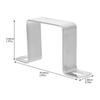 4Pcs 304 Stainless Steel U Bracket Square Tube Clamp 2x2 Inch Wind Resistant Heavy Load Support for Railings Drainage Wires