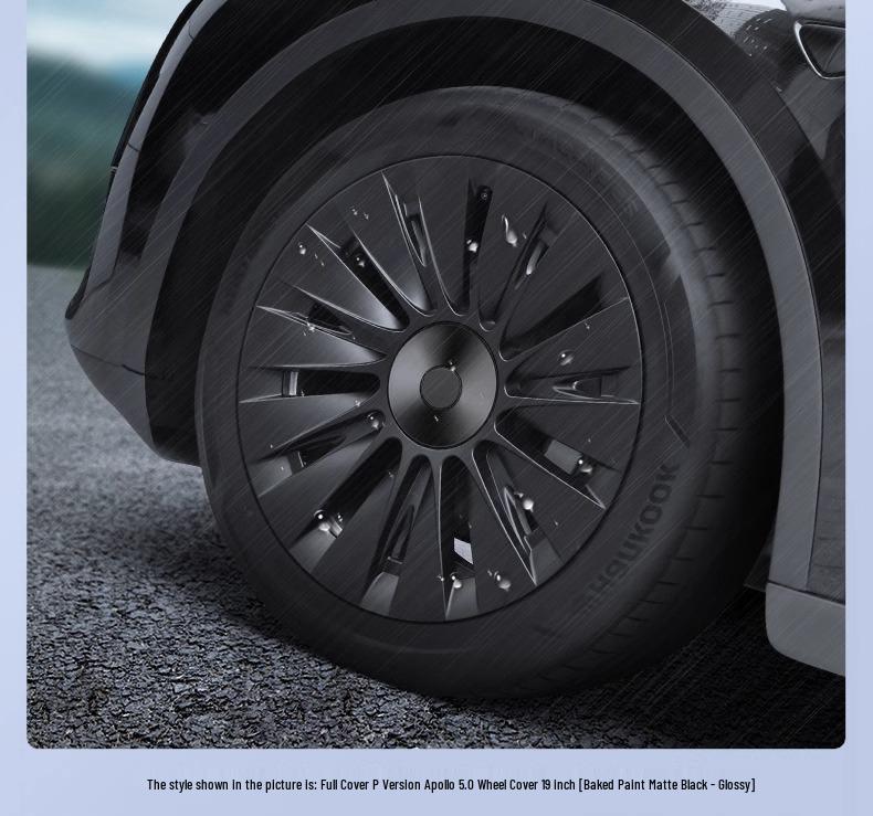 19-Inch Model Y Tesla Hubcaps: Sun God Full-Edge Covers for Modification