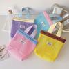 Mesh Korean Storage Bag Student Stationery Zipper Makeup Bag Women Cosmetic Bag  Makeup Organizer