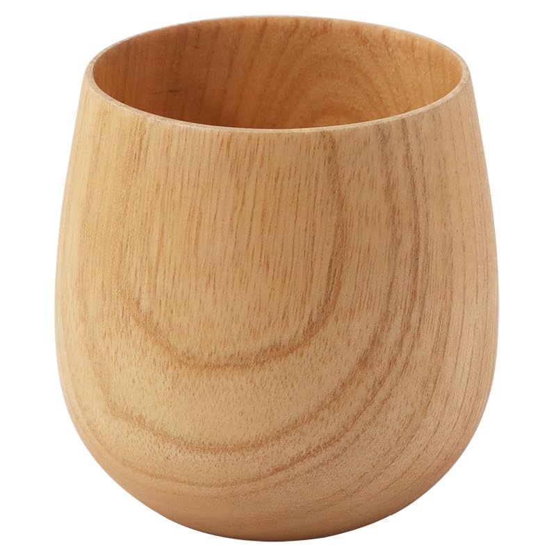 Natural Wood Cup, Teacup, Egg Cup, Wooden Lacquer Cup, Free Cup, Mug, Teacup, Dishwasher Safe, 200ml