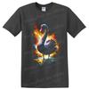 Black Swan T Shirt Color Splash Waterfowl Art Graphic Nature Bird Lover Tee Gift