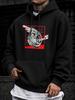 Unisex Hoodie, Streetwear Festival, Turbocharger Graphic with Happone Come Out Air Goes In Text, Pullover Sweatshirt, Urban Graffiti Style, Autumn Win