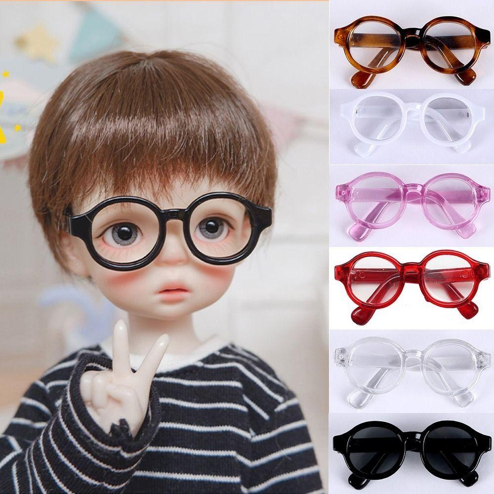 Transparent Transparent Plastic Glasses Doll Accessory Doll Mini Glasses  Children Toy