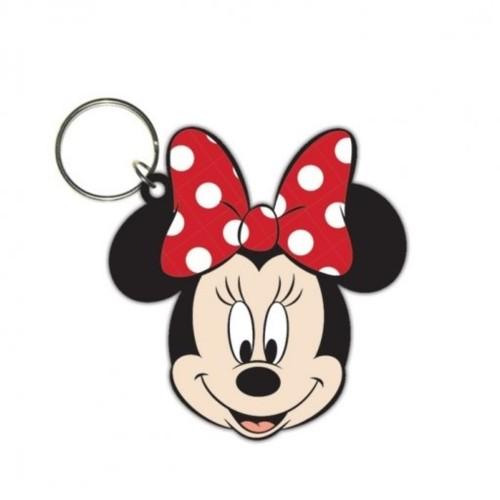 Minnie Mouse Head Rubber Keyring