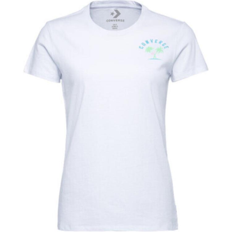 Converse Regular T Shirt Women s White 10007534-A02 XL