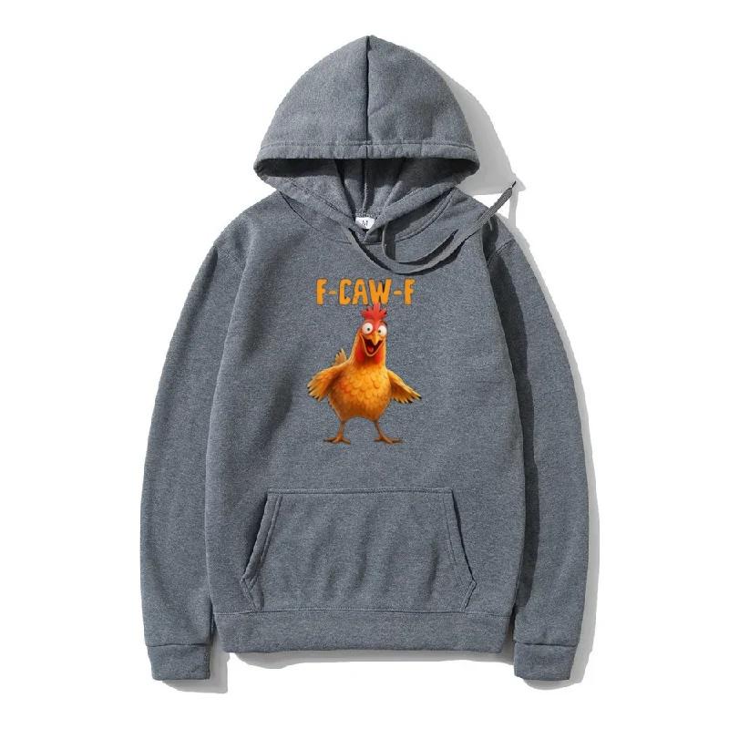 

Funny F Caw F Chicken Chicken Hoodie Men Funny 100Cotton Autumn Winter Crew Neck Sweatshirt Comfortable Hoodie Gift Idea Clothe 3XL
