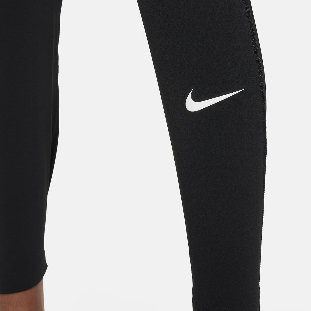 Nike Kids Printed Stretchy Mid-Rise Slim Fit Leggings Kids Leggings Black FJ6821-010