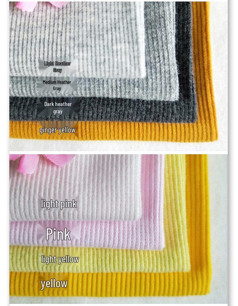 All-Cotton Knitted 2x2 Rib Fabric for Sweatshirt Neckline, Cuffs, and Hem