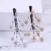 Women Hairpin Alloy Rhinestones Metal Diamond-mounted Stars Duckbill Clip