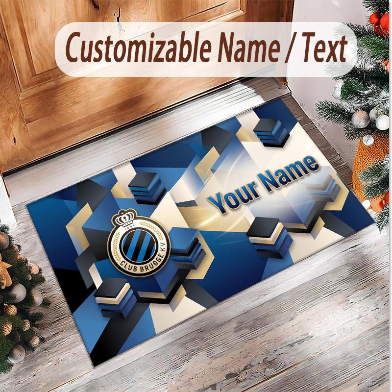 Personalized Crystal Velvet Carpet Club Brugge FC Pattern Non Slip Floor Rug