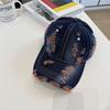 Retro einfarbige Denim-Baseballkappe personalisierte Mode Loch do old Kappe trendige Herren- und Damen-Street-Hip-Hop-Sonnenhut