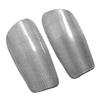 1Pair Soccer Shin Guard Carbon Fiber Shin Pads with Storage Bag Light Weight Protective Soccer Equipment for Kids Football Games Silver M