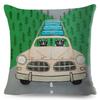 Cartoon Driving Car Cat Cushion Cover Decor Cute Pet Animal Pillowcase Polyester Pillow Case for Sofa Home Children Room