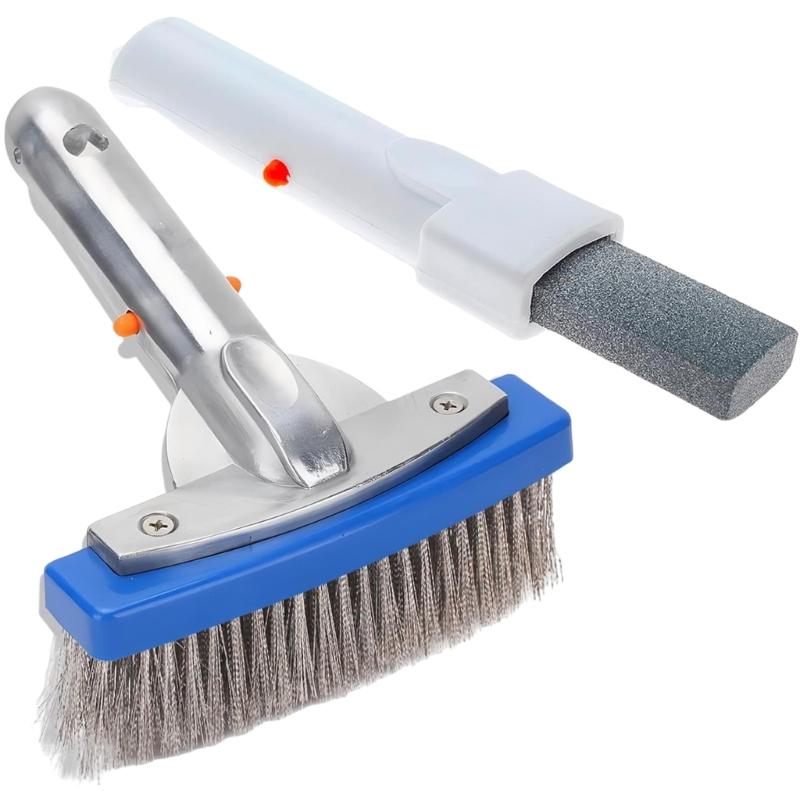 

Cleaning Brush Pool Pumice Stone Set with Handle Pool Cleaning Tool Pool Cleaning Stone for Tile Grout Concrete Cleaning 1