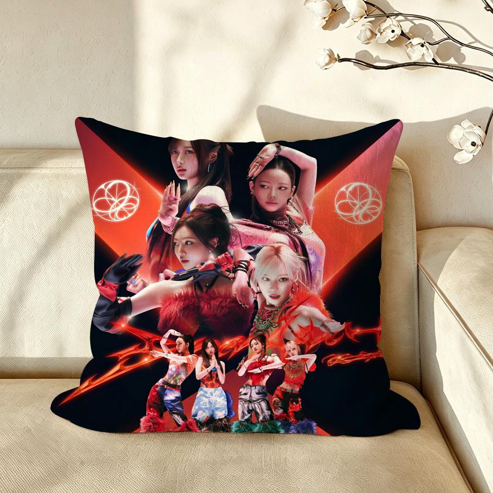Kpop group aaespaas Cushion Cover Pillow Case Antidustmite Pillowcase Silky Short Plush Sofa Cushion Cover hot