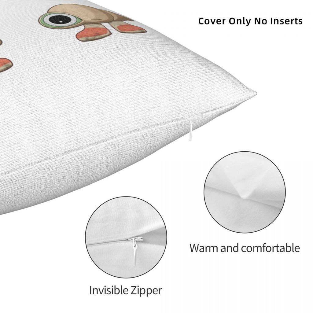 Marcel The Shell Shoes On  Square Pillowcase Cushion Cover Pillow Case Throw Pillow Cover for Home Bedroom Car
