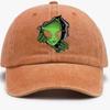 Vintage Washed Alien Printed Baseball Cap Adjustable Unisex Sun Hat  For Men Women