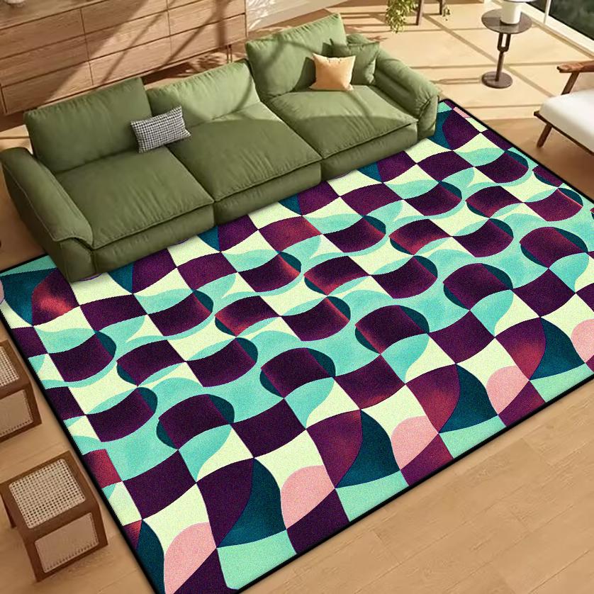 abstract style Decoration home soft bedroom carpet big size antiskid decor rug for living room Easy cleaning coffee tables mat