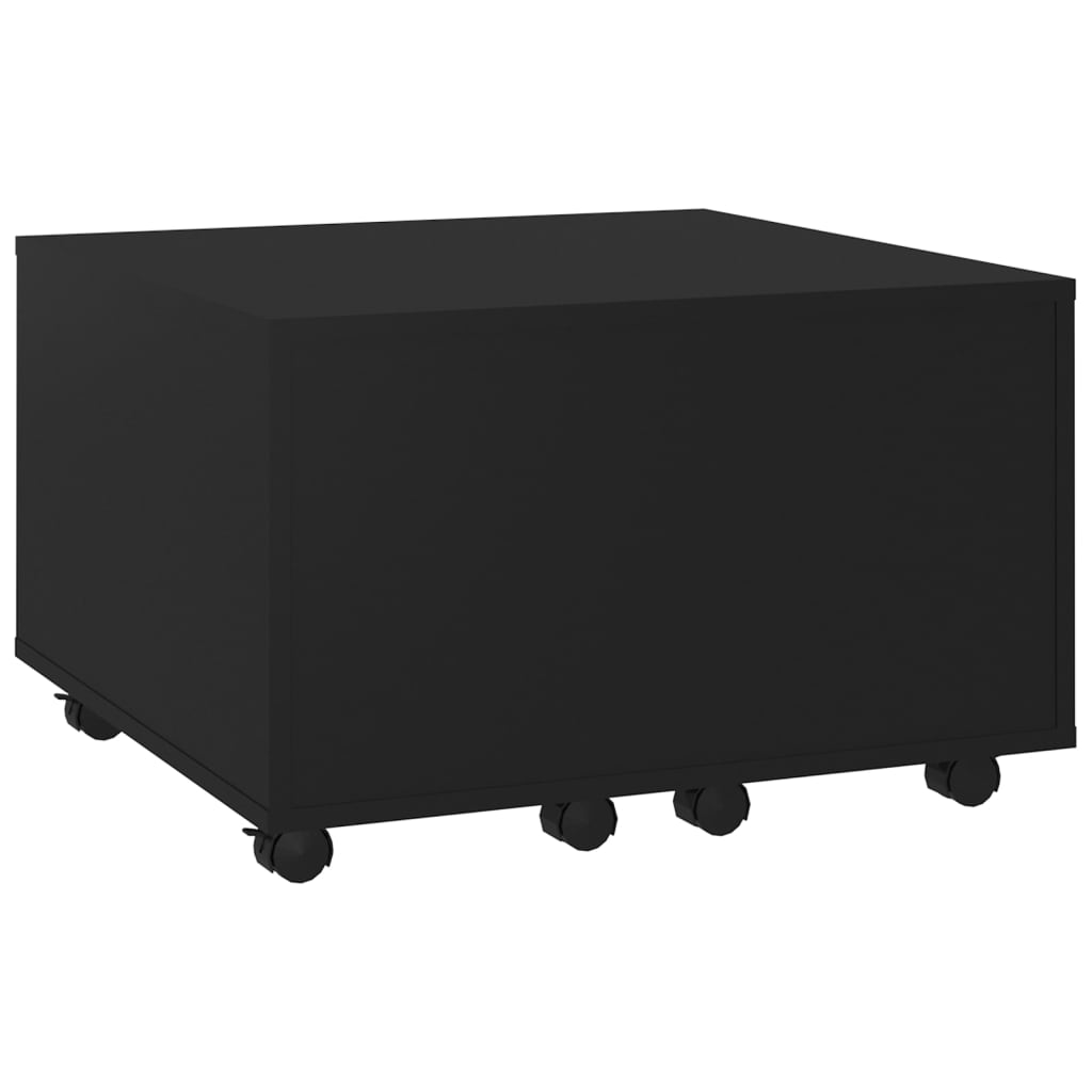  Coffee Table, Black, 60x60x38 Cm, Wood-based Material