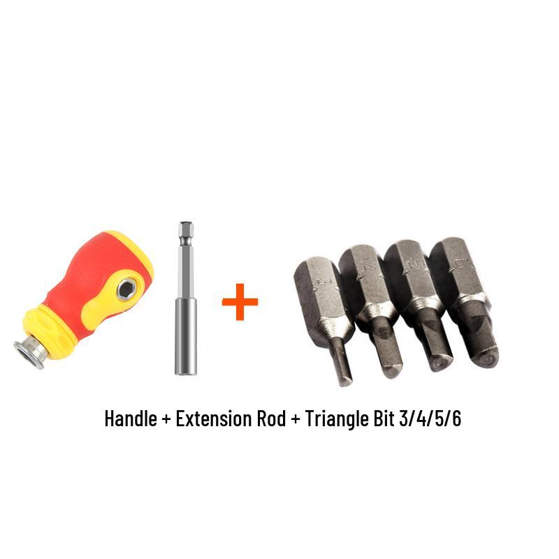 Electric Multi-Shape Screwdriver with Y-Type, U-Type, Star, and Hex Bits