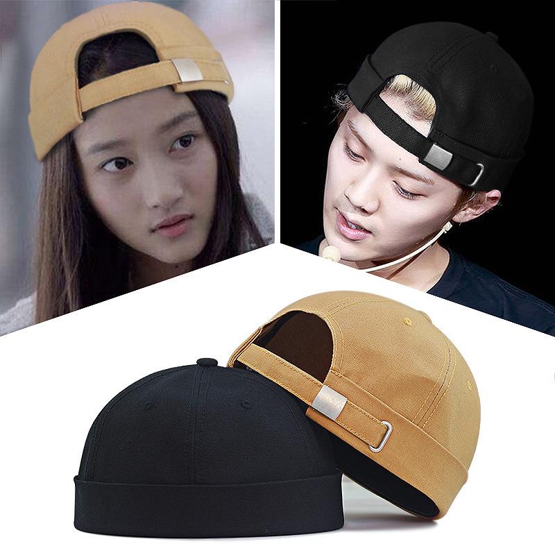 Korean Retro Big Size 58-62cm 62-68cm Man Landlord Hat Large Size Hip-hop Dome Melon Cap Unisex Fashion Vintage Skullies Beanie