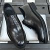 Three Joint Leather Shoes Men'S Business Dress Derby Shoes Leather Breathable Work Shoes Groom Wedding Shoes Men'S Leather Shoes