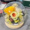 Preserved Flower Sphere: Rose & Sunflower Glass Dome Gift for Christmas & Valentine's Day