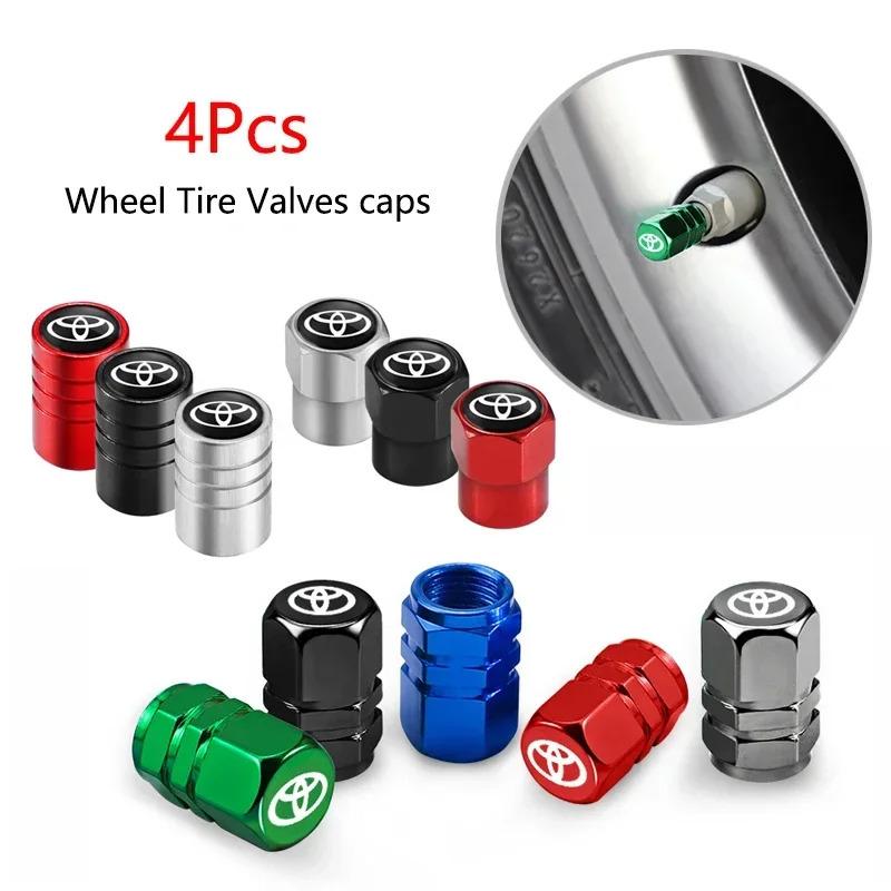4Pcs Car Tire Valve Caps Metal Styling Tyre Air Stems Cover For Toyota GR Gazoo Racing Supra Corolla Parts Sport 86 Yaris Grmn