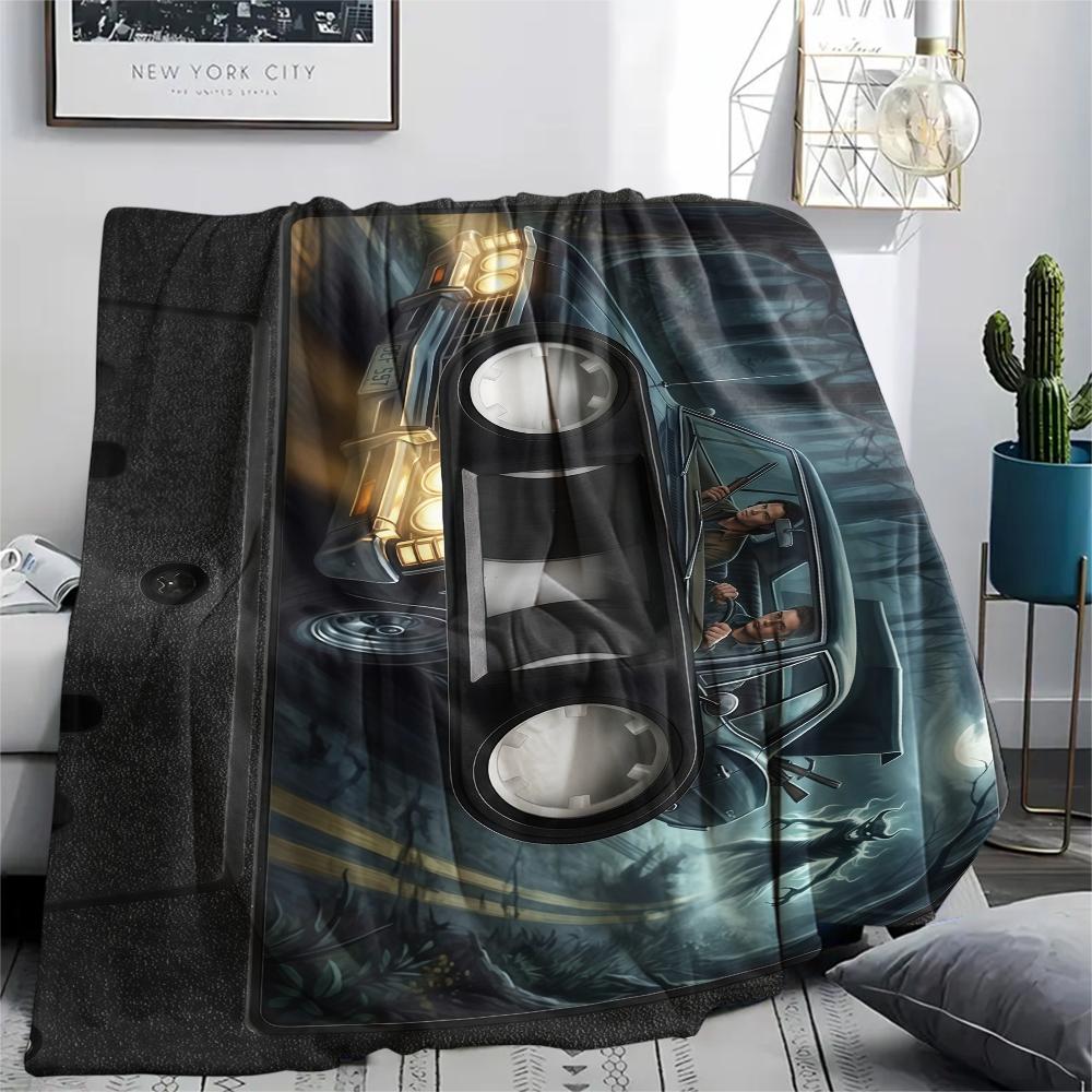 Alien and Supernatural Print Flannel Blanket,High quality Comfortable for All Seasons,Home Decor,Warmth and Comfort,Perfect for Christmas Gifts
