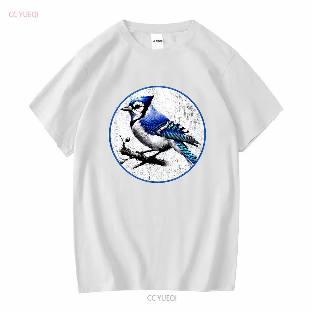 Retro Blue Jay Distressed Design by Bird Fan T Shirt NEW 10 Colors Vintage Washed Graphic Unisex Slightly Designer Clothes