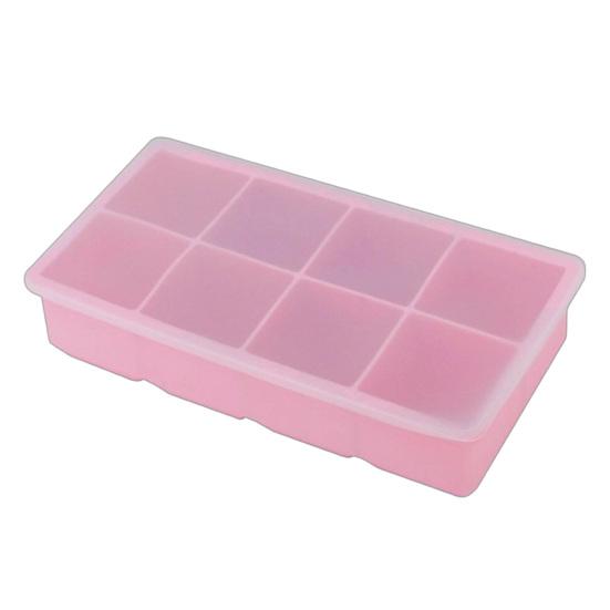 Silicone Ice Cube Tray with Lid 4/6/8 Cavities Easy Release Summer Refrigerator Cocktail Whiskey Ice Maker Press Mold Kitchen Supplies