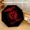 8 Rib Auto Folding Umbrella Benfica Print Custom Name Text Portable Rain Gear