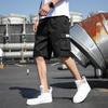Shorts de Trabalho Verde Militar Masculino Plus Plus Gordo Solto Tendência Calças Cinco Quartos