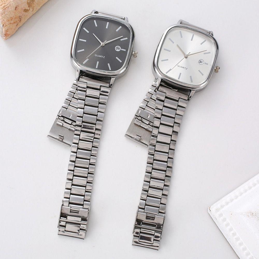 Simple Couple's Wristwatches Calendar Wristwatches Creative Quartz Watch  Men Women