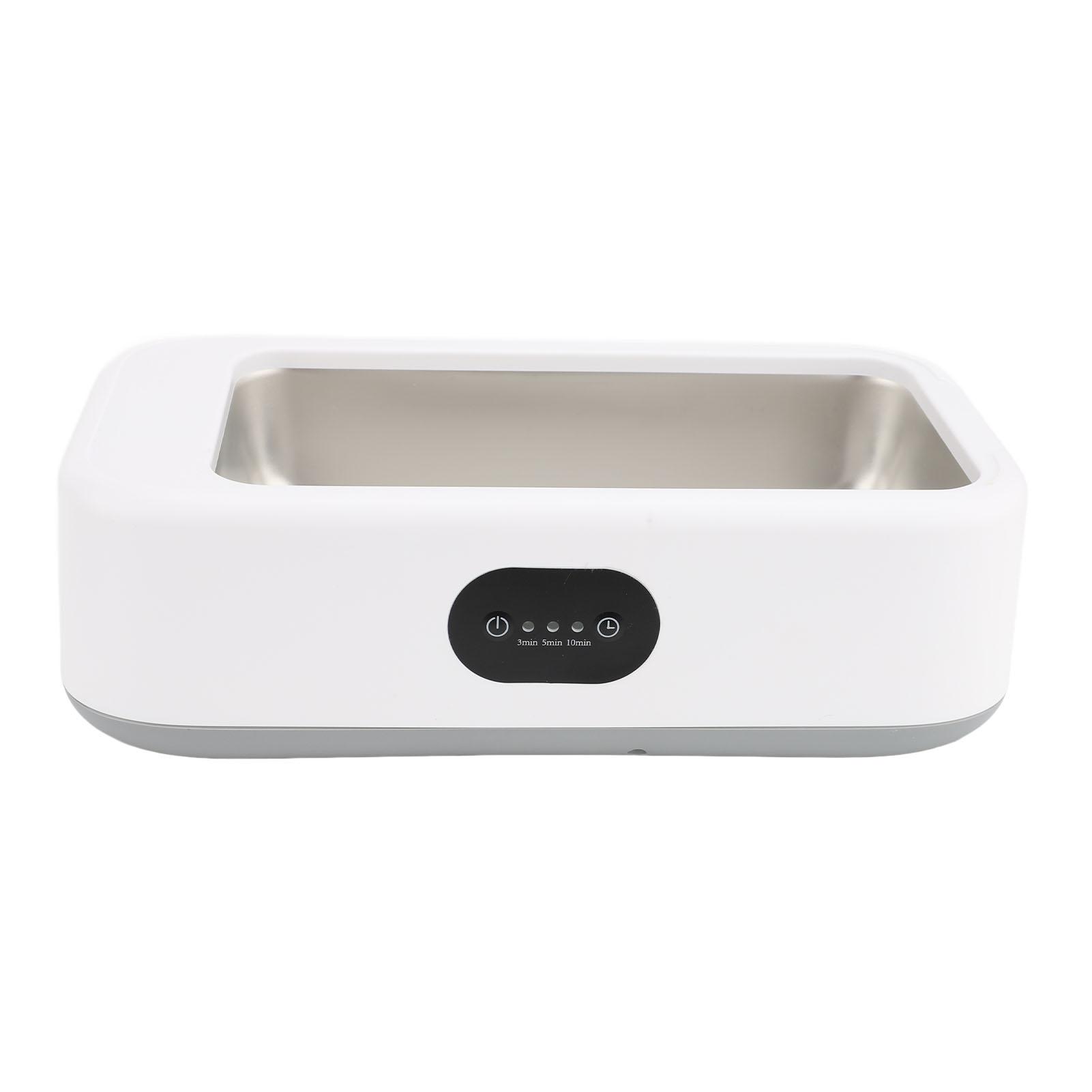 

Ультразвуковой очиститель 49 кГц Ультразвуковой очиститель ювелирных изделий 3 режима Машина для очистки нержавеющей стали 304 UK Plug