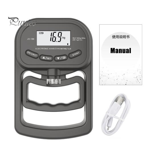 

Ручной динамометр, тренажер для силы хвата, 396 фунтов, электронный тестер для ручного тренажера, усилитель хвата, измерительный прибор для хвата с ЖК-дисплеем чёрный