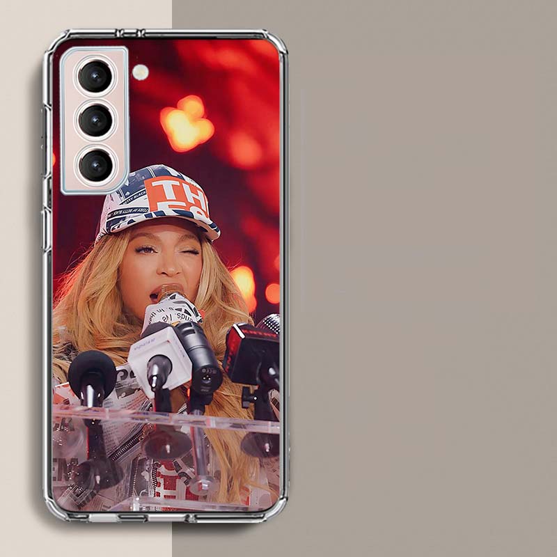 Singer Beyonce Cowboy Phone Case For Samsung Galaxy S25 Edge S24 S23 FE S21 S20 S10 Plus S22 S26 Ultra Cover Clear Cases TPU Cap